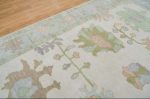 Bhadohi wool area rug in living room setting