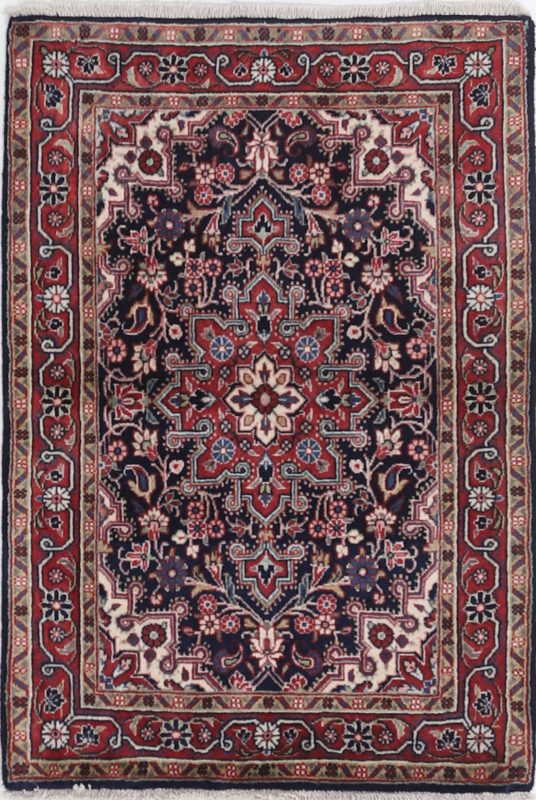 vintage hand knotted wool rug with antique finish